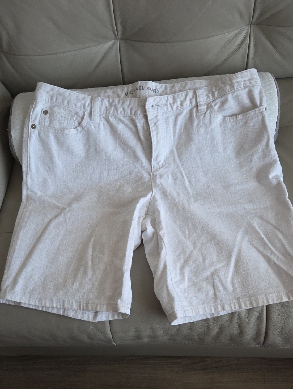 Michael Kors Men's White Jean Shorts